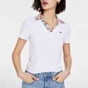 Tommy Hilfiger  Shirt Women's Large White Logo Layered-Look Short-Sleeve Top B62 Photo 0