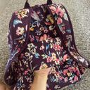 Vera Bradley Campus Backpack Maroon Floral Photo 4