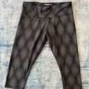 Marika tek  Gray Diamond Patterned Crop Leggings M Photo 0