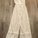 Lulus  Amora White Lace Jumpsuit Bridal Bride Bachelorette Wedding Small Photo 5