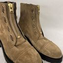 ALLSAINTS NEW  zip boot Ariel suede faux lace up Boot Shoe Brown Sz 39 , US 8.5-9 Photo 2