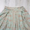 LuLaRoe  Green & Orange Pleated A-Line Mini Skirt Women's Size Medium Photo 1