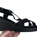 Ralph Lauren Women’s 10 Patent Leather Black Sandals Stretch Sling Stap Wedges Photo 12