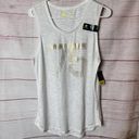 Xersion  Women's White Sleeveless with Gold Details Athletic Workout Tank Sz M Photo 4