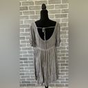 Entro  | 100% LINEN | BABYDOLL | BOHO DRESS | WOMENS SIZE LARGE | GRAY | RUFFLES Photo 3