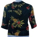 Caribbean Joe  Let Go Tropical Print 3/4 Length Sleeve Fitted Button Up Shirt Photo 2