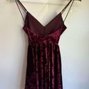 Silence + Noise Urban Outfitters Silent + Noise Crushed Velvet Maroon Romper Size XS Photo 4