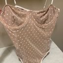 White Fox Boutique White Fox Tan Polka Dot Bodysuit Photo 2