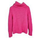 Banana Republic  Mixed Stitch Turtleneck Sweater Merino Wool Alpaca Pink Large Photo 3