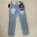 American Bazi  Distressed Boyfriend Jeans Hollywood Graffiti Blue Large Photo 2