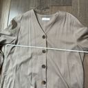 Oak + Fort  Button Down V-Neck Long Sleeve Shirt Photo 2