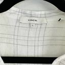 Vince  Plaid Button-Up Blouse In Optic White Photo 2