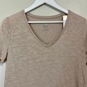 Felina Women’s Slub Jersey V Neck Short Sleeve Tee Atmosphere Beige Size Sm NWT Photo 1