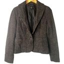 Calvin Klein Jeans ‎ Fitted Brown Tweed Wool Blend Jacket Size Small Photo 0