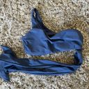 SheIn Blue One Shoulder Bikini Top Photo 0