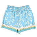 Simply Southern Light Blue Flower Print Ricrac Shorts Size XL NWT Photo 0