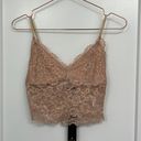 Lulus NEW  LACE PINK ROSE BRALETTE size small Photo 3