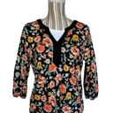 The Comfy Naif Casual Dark  Floral Small Business casual Blouse Photo 0