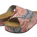 Free People  Sidelines Flatform Sandals Candy Snake Blue Pink Women’s Size 9 US Photo 2