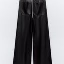 ZARA Leather Black Pants Photo 2