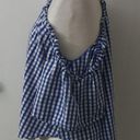 Abound  Gingham Cold Shoulder Blouse Size M Photo 73