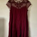 Lucy in the Sky Lace maroon dress Photo 1