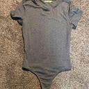 H.I.P. Heart Grey Thong Bodysuit Size Small Photo 0