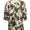 New York & Co. 5 for $25| NY Company Size M Floral Jacket Brown 3/4 sleeve Button Snap NWT Photo 0