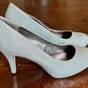 Steve Madden  Getta Silver Glitter 3” Stiletto High Heel Shoes Pumps Size 8.5 Photo 5