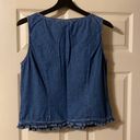 Krass&co 90s NY& sleeveless button down denim ruffle top Photo 1