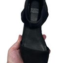 Eileen Fisher Mesh Ankle Nubuck Wedge Women’s Size 6 1/2 Black Shoes Zipper Back Photo 10