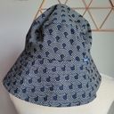 Pacific&Co Hemlock Hat ., Bali Navy White Dot Swirl Bucket Sun Beach Hat, Size Medium Photo 2