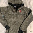 Indiana University Zip up Sweater Jacket Gray Size M Photo 0