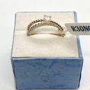 Size 6 Interlocking Silver Tone and Golden Rings Photo 1