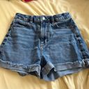 American Eagle Stretch Denim Mom Shorts Photo 1