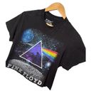 Pink Floyd  Dark Side Of The Moon Womens DIY Cropped Band Tee Shirt Black M Photo 2