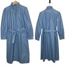 London Fog Vintage  Belted Trench Coat Maincoats Longline Blue Long, size 10P Photo 1