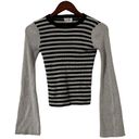 SEEK the Label  Striped Knit Bell Sleeve Sweater Top Photo 0