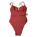 ANDIE  Swim Pink Punch Riviera Belted One Piece Swimsuit Sz S NWT Photo 4