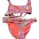 Jessica Simpson NEW  Flower Printed Retro Hipster Bikini Small / S Swimsuit 2 Pc Photo 6