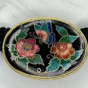 Buckle Black Vintage Floral Butterfly  Rope Belt Size Small S Womens Photo 2