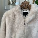 Banana Republic  Faux Fur Bomber Jacket Mob Wife L Photo 2