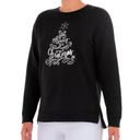 Holiday Time NWT Women’s Black Merry Christmas Holiday Tree Sweatshirt Size Large (12/14) Photo 1