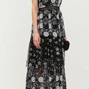 Self Portrait Black Tulle Floral Sequin Deco Tiered Dress NWT Size 2 MSRP $535 Photo 2