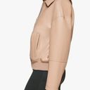 Levi's NWT  Women's Faux Leather Bomber with Laydown Collar In Color: Biscuit Photo 3