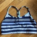 Lululemon  blue striped y back sports bra Photo 2