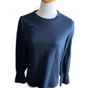 Sweet Rain Womens  Chambray Striped Tie Back Pullover Shirt Top - Sz L Photo 0