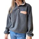 Patagonia  Lightweight Synchilla T-Snap Fleece Pullover in Grey with Pink Size XS Photo 0