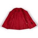 Gallery Red Petticoat NWOT Trench Coat Size Medium Photo 9