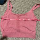 Aritzia  Sunday Best Eowyn Cropped Knit Tank Top in Pastel Pink- Size Large Photo 7